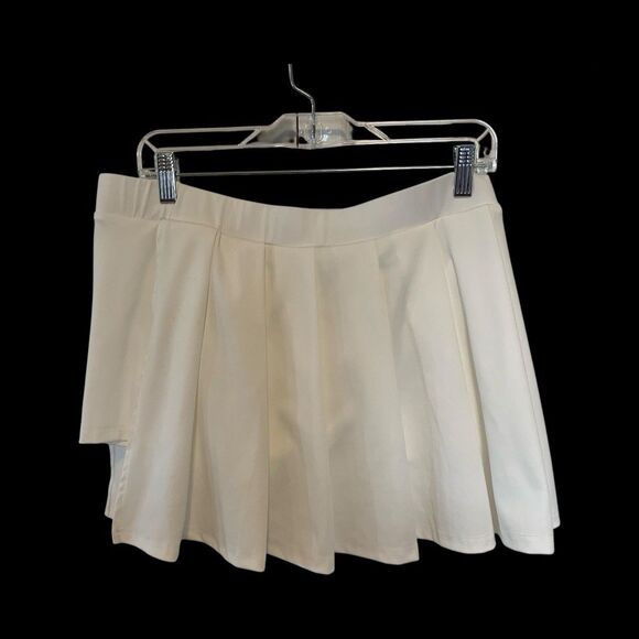 Avidlove Mini Pleated Skirt Underpants White XXL Tennis Cheerleader Uniform New - Picture 5 of 7